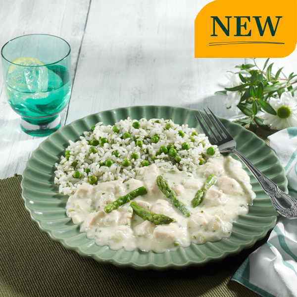 Image of Chicken & Asparagus in a Creamy White Wine Sauce