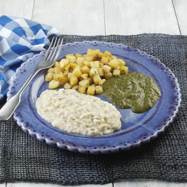 Image of Soft & Bite-Sized Fish in Lemon & Dill Sauce