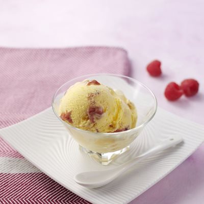Image of Raspberry Ripple in Clotted Cream Ice Cream